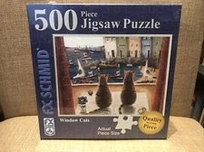 Sealed FX Schmid Window Cats Puzzle 500 Pieces NEW 24” X 18” 2008