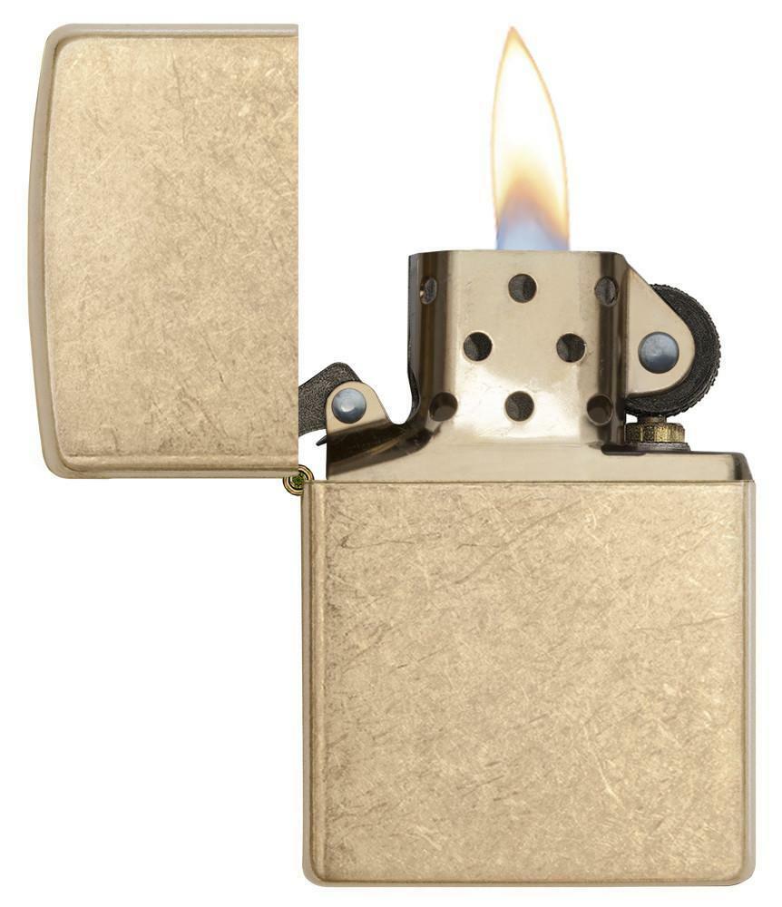 Zippo Armor Tumbled Brass Lighter, 28496, New In Box | eBay