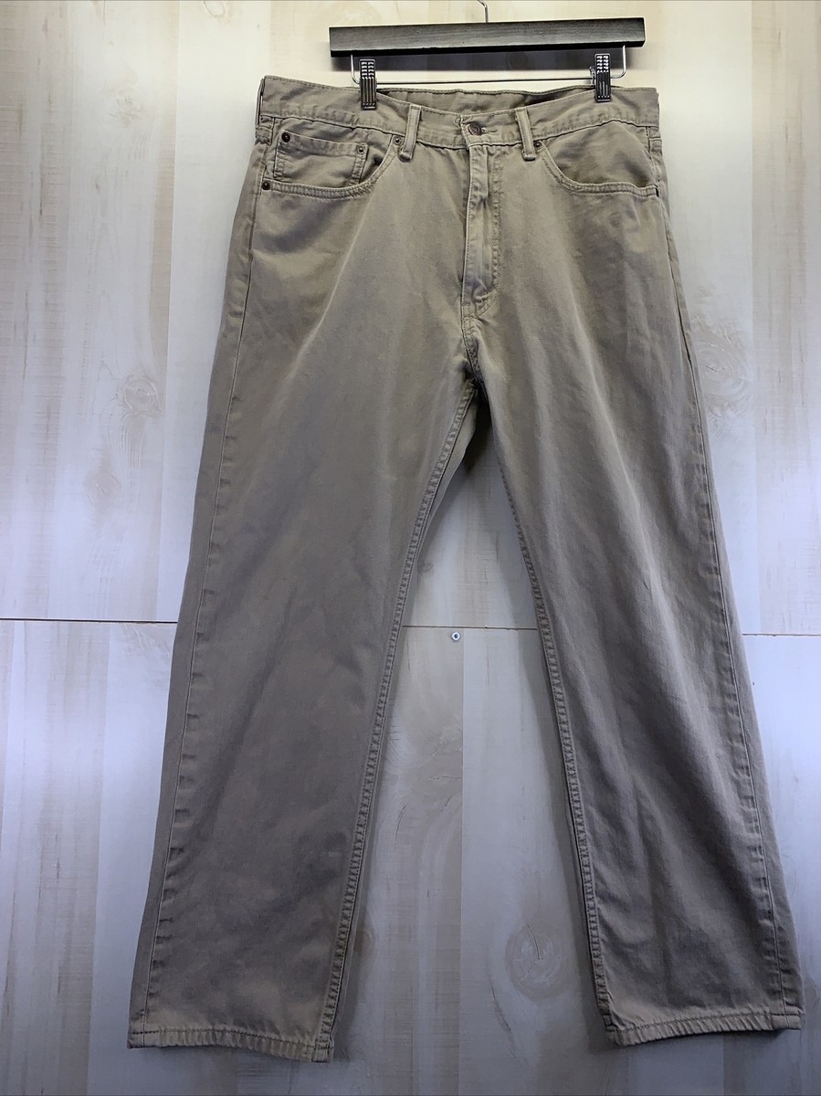 Levi's 505 Mens Tan Twill Jeans Pants Classic Straight Reg Fit Size  36x30-6659 | eBay