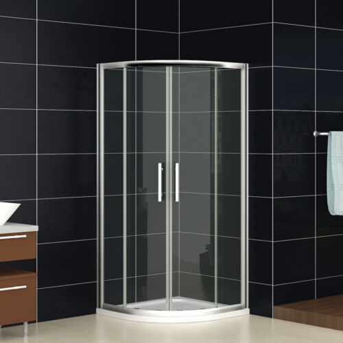 Quadrant Shower Enclosure Walk In Cubicle Glass Door Screen Bathroom Stone Tray