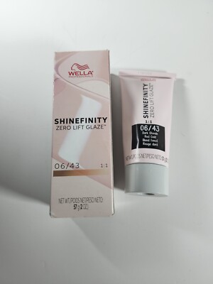 Wella Shinefinity Zero Lift Glaze 06/43 Dark Blonde Red Gold 2 FL OZ New