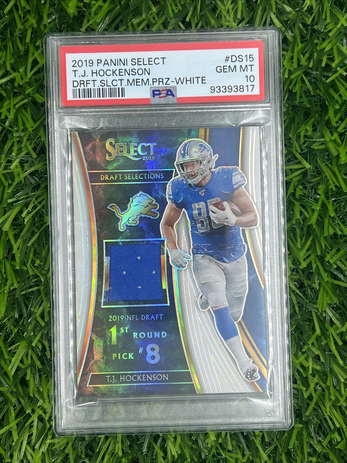 TJ Hockenson Panini Select Draft Selections Memorabilia Prizm #DS15 White
