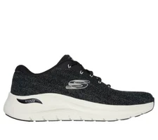 Skechers Men's Arch Fit 2.0 - Road Wave Sneaker Black/White - 232701-BKW, Black/