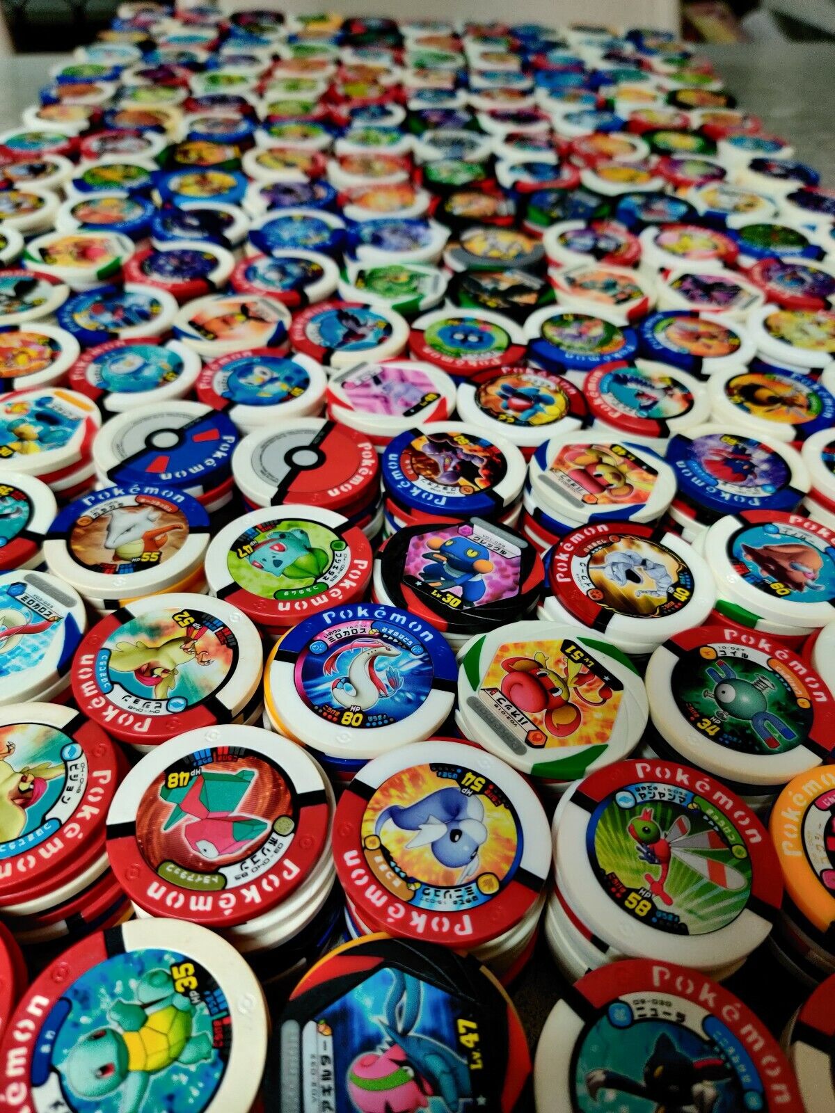 JAPAN POKEMON CHIPS COINS BLUE/WHITE RANDOM LOT 26 CHIPS - 002