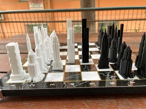 Skyscraper Chess Set - State Building Figures Game Pieces - 3D Tower Chess Set - Picture 3 of 11