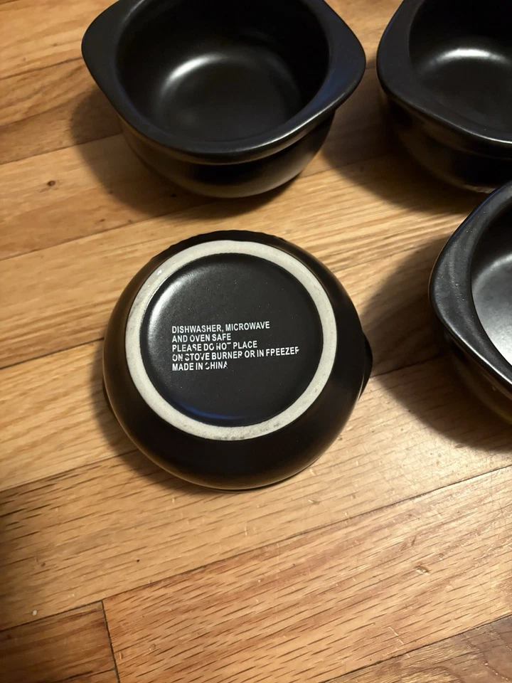 Conjunto de 4 tigelas de sopa de argila preta Crock Pot - Imagem 3 de 3