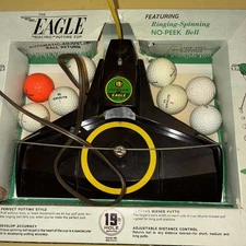 Vintage 19th Hole Eagle Electric Putting Cup w "No-Peek" Bell Model 1902 Works