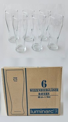 6er Set Weizenbiergläser  BAYERN - Bierglas -  Luminarc