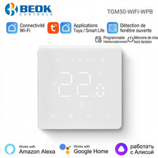 Thermostat Connecté WiFi Beok Tuya Programmable Chaudière Gaz Alexa Google Home