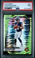 2024 PANINI PRIZM NEON GREEN PULSAR #301 CALEB WILLIAMS ROOKIE RC PSA 9