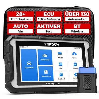 TOPDON AD900 BT Kfz Diagnosegerät OBD2 Alle Systeme ECU Codierung Aktiver Test