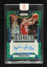 2024-25 Prizm Sensational Signatures Choice Green /8 Julius Erving Auto HOF 1o2