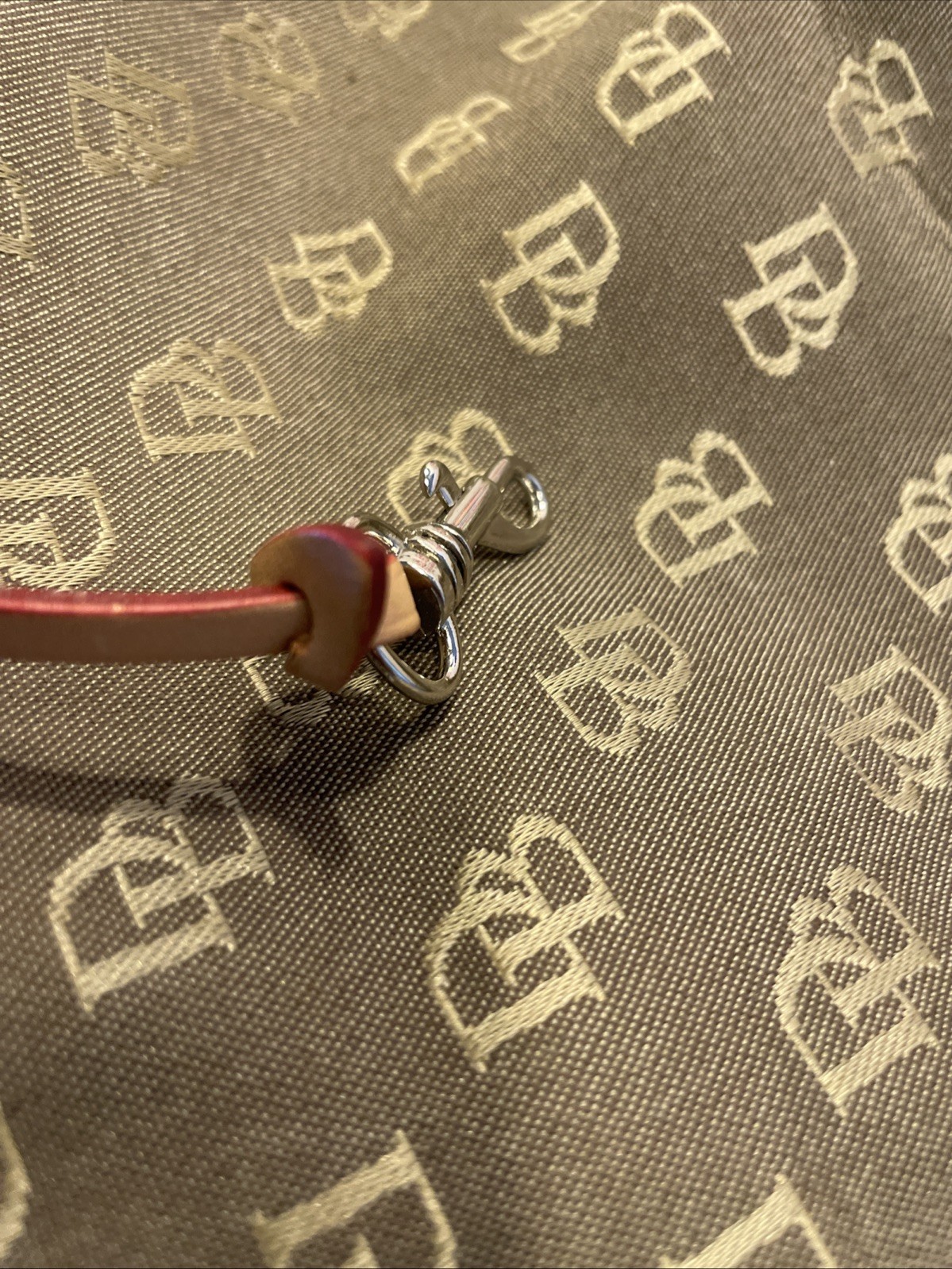 VTG Dooney& Bourke Monogram Pattern Crescent Shou… - image 15