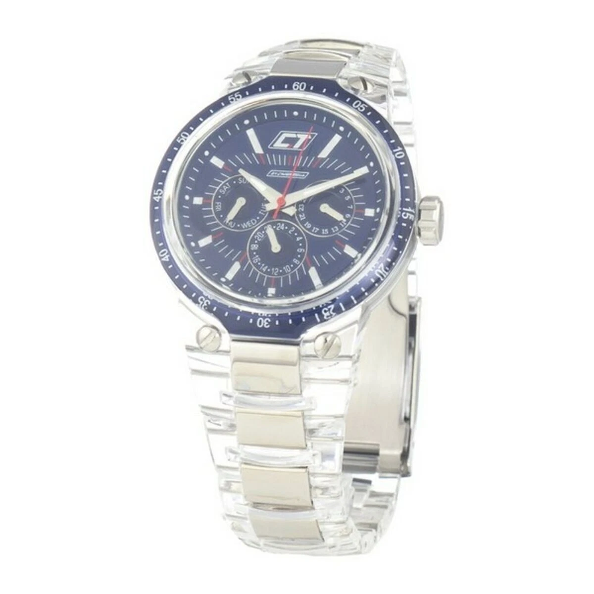 Chronotech Orologio Uomo CC7079M-06M - Quarzo Analogico, Cassa E Cinturino In Alluminio Argento - 2