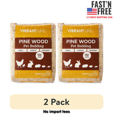 2 pack Vibrant Life Pine Wood Pet Bedding, 141 L Bag
