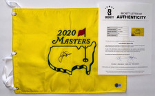 JACK NICKLAUS SIGNED 2020 MASTERS FLAG US OPEN BRITISH PGA GOLDEN BEAR 2026 BAS