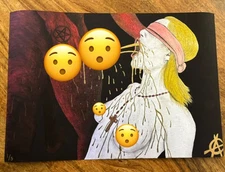 Demon Nun 11x16” Dark Art Print Charcoal Monsters AcidBrain Taboo Sexy Limited