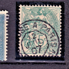 TIMBRE 1900-24 FRANCE TYPE BLANC N° 111 BEAU CACHET-OBL.TB-VSCAN-