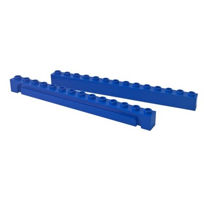 2 NEUE LEGO Brick, Modified 1 x 14 with Groove Blau