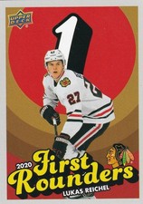 2025-26 UD Chicago Blackhawks Centennial First Rounders Auto FR-11 Lukas Reichel