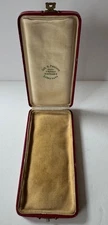 Vintage Jewelry Presentation Box Paper Silk Velvet Brass Clasp MCM 1950s Denmark
