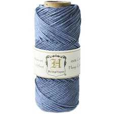 Hemptique Hemp Cord Spool 20lb 205'-Dusty Blue