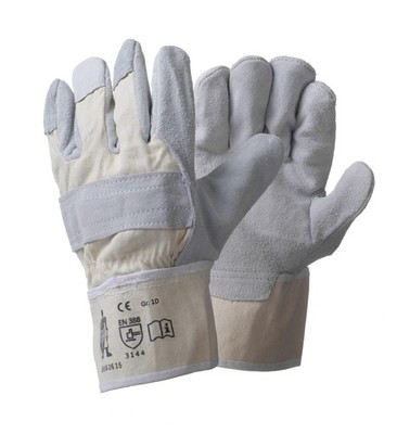 Robuste Arbeitshandschuhe aus Spaltleder Gr. L/XL   5-Finger, gefüttert