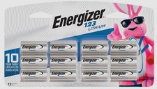 Energizer 123 3V LITHIUM Batteries 12 count-Brand New 