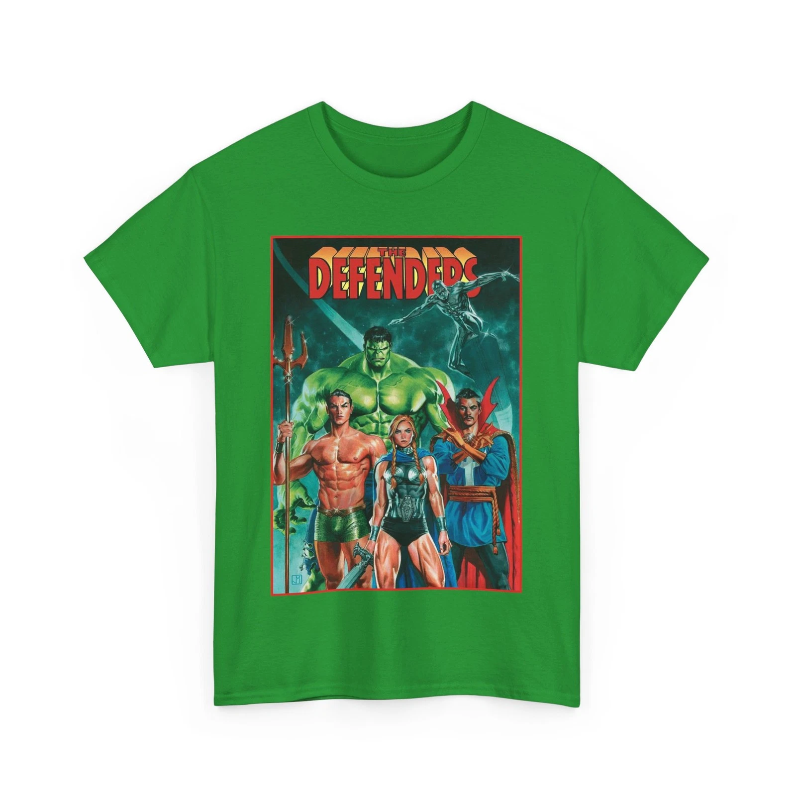 Defenders T-Shirt - Dr Strange, Valkyrie, Hulk, Namor, Silver Surfer - Marvel