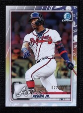 2020 Bowman Chrome Refractor 22/499 Ronald Acuna Jr #28 00d2