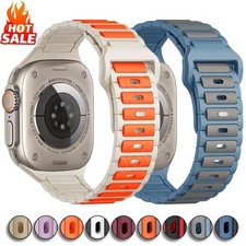 Sports Silicone Band Strap For Apple Watch Ultra 12 SE 11 10 9 8 7 6 3 38mm-49mm