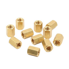 M3 X 5Mm Brass Straight PCB Pillar, Female Threaded Brass Hex Standoff Pillar Sp