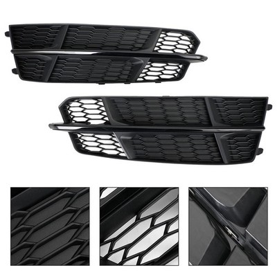 Front Bumper Lower Grille Grill Fit Audi A6 C7 S-Line 2016-2018 Matt Black