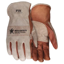 Mcr Safety Mu3213dps Leather Drivers Gloves, Cowhide ( Double Palm ), Shirred