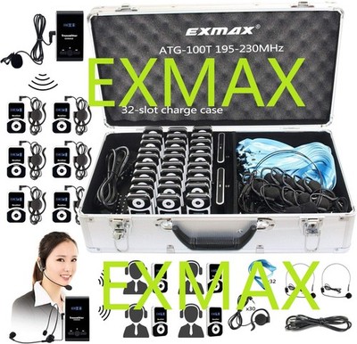 EXMAX  ATG-100T 195MHz Wireless Tour Guide System for Teaching Guides Conference