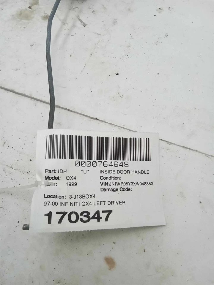 97-00 INFINITI QX4 CONDUCTOR IZQUIERDO DELANTERO INTERIOR MANIJA PUERTA USADA OEM Foto 2 de 4