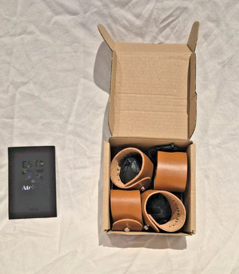 Established 95 Atelier London Vegan Leder Servietten Ringe Verpackt 4er Set   Sehr guter Zustand