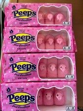 Pollitos de caramelo Pink Easter Marshmallow Peeps (4 paquetes, 5 pollitos cada paquete) BB 3/27