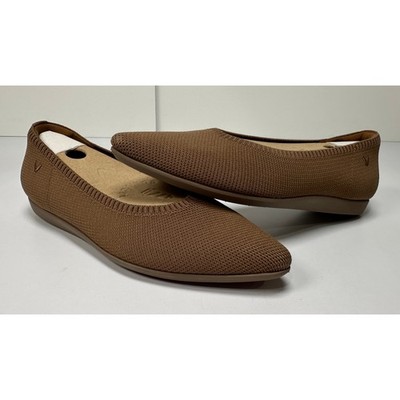 VIVAIA WOMEN S ARIA WALKER POINTED-TOE FLAT SHOES NUTMEG SIZE 41 NEW #026SB