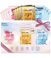 Grace & Stella Eye Glow Trio Under-Eye Masks Patches Energizing+ 12 Pairs 