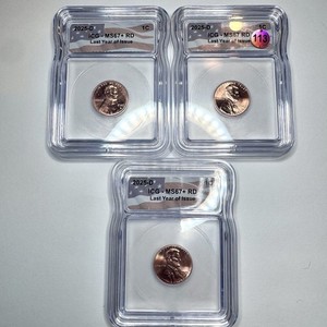 2025-D Lot of 3!!  ICG  💎(2x)MS67+💎 and (1)MS67 - Last Year of Issue 🦅