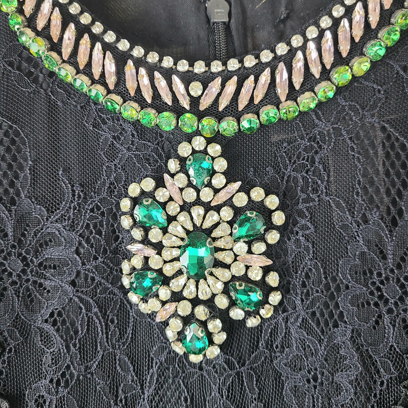 Giambattista Valli x H&M Womens Dress 10 Ruffled Flounce Metallic-Read *Flaw* thumbnail 5