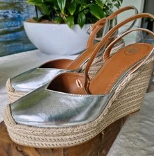 RIVER ISLAND 4 silver Wedge Sandles Nwt. Rrp £40