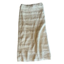 Freshman 1996 Dreamers Cream Crochet Knit Maxi Skirt Boho Size SBoutique