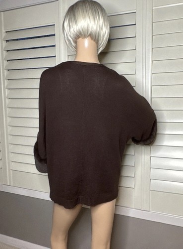 Chicos MEDIUM Pullover Fellbündchen Gr. 1 / Gr. M dunkelbraun Bateau-Ausschnitt - Bild 2 von 8