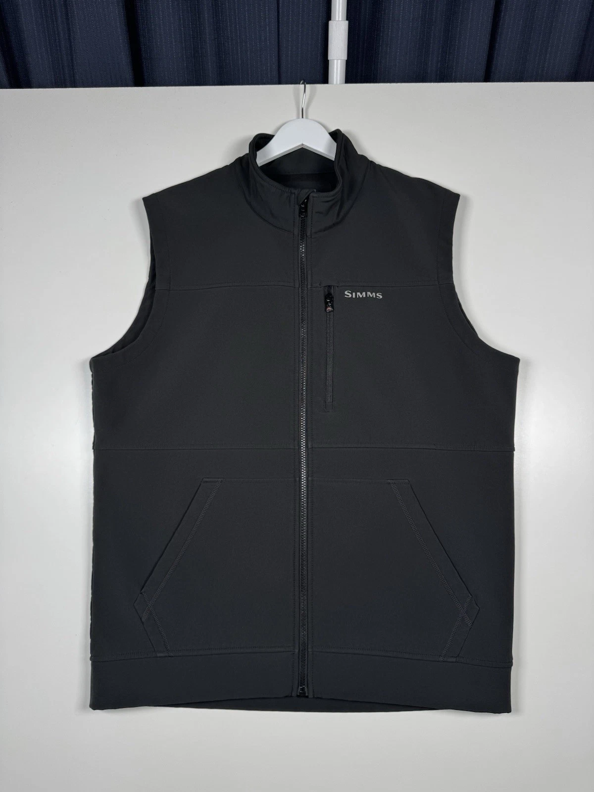 Simms Rouge Vest Full Zip Black - Men's Large - Fishing - Fleece Lined