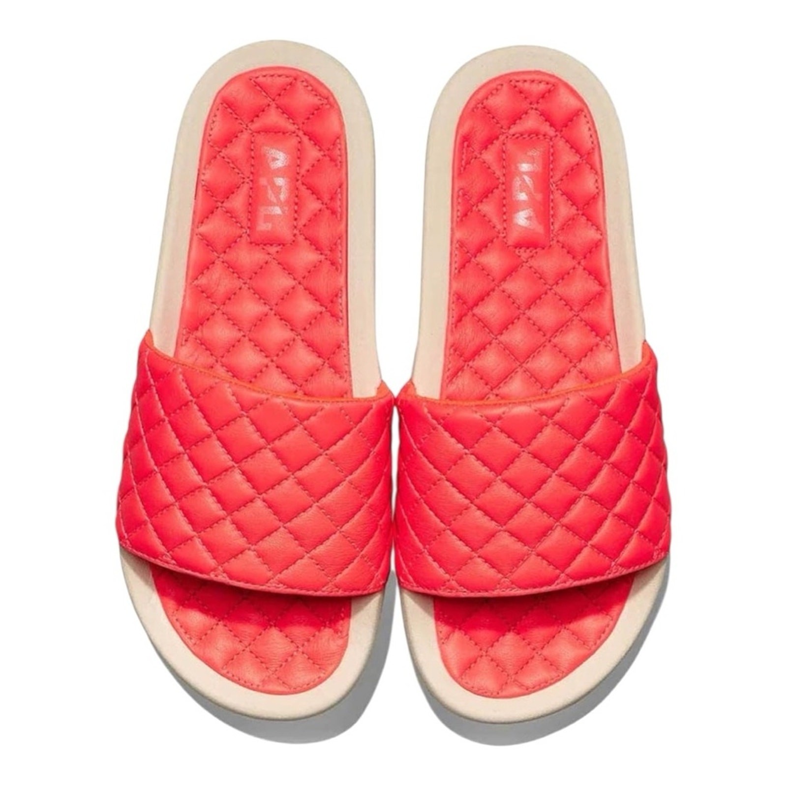 Scivoli in pelle nuovi con scatola APL Lusso taglia 9 magma arancio incontaminato rosa crema NUOVI