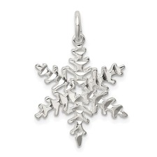 Sterling Silver Snowflake Pendant 1.58GM