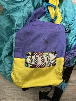 Eno Double Nest Hammock(Blue Yellow Purple) with carabiners/stuff sack good cond