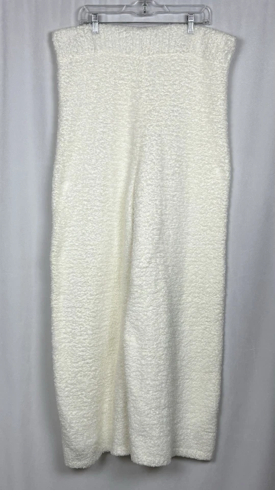 Pantalones de salón Skims talla 2X/3X acogedores tejidos boucle difusos en hueso Foto 2 de 4